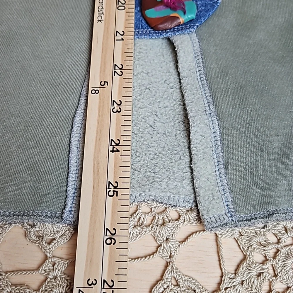 Vintage Authentic Pigment Sweatshirt Jacket with Clay Buttons & Jean Pocket - Picture 13 of 14